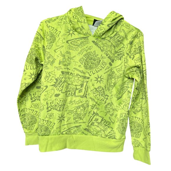 Ninja Turtles Hoodie Boys Medium (10/12) bright green - Picture 1 of 1